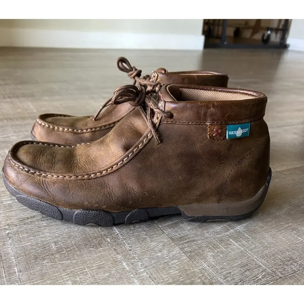 Twisted X Driving Moc Waterproof Chukka Boots Men’s 9.5W Leather MDMW001
